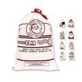Ruthbag Large Christmas Canvas Gift Bag Santa Sack Drawstring Fabric Christmas Tree Design for Shopping Featuring Animal Prints