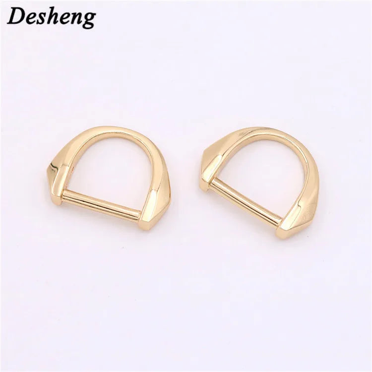 High Quality Real Gold Plating Thick D Ring Metal Bag Ring Handbag Accessories for Belt