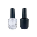 Amber Glass Bottle 15ml Clear Boston Bottle with Brush Applicator Cap for Liquid Nail Polish