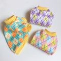2022 Korean Version of the Classic Plaid Sweater Teddy Bomei Dog Warm Clothes Autumn and Winter Pet Sweater