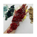 Handmade Fashion Custom 3d Flower Patches Embroidery Rose Lace Applique