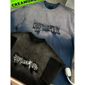 Custom logo Men's Casual Cotton T-shirt Gradient Wash Destroyed Patchwork Streetwear Embroidery Designer t Shirt for Men