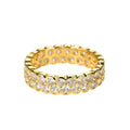 Korean Version Classic Ins Style Rose Gold Plated Brass Ladies High-end Light Luxury Temperament Micro-set Zircon Wedding Ring
