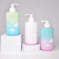 Luxury 150ml 350ml Frosted Gradient Custom PET Containers Pump Sprayer for Hair Care South Conditioner Skin Care Serum Face Mask