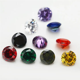 Hot Sales Synthetic Round Cubic Zircon Stone 5A Brilliant Cut 3mm-15mm Loose Gemstone CZ Stone Cubic Zirconia