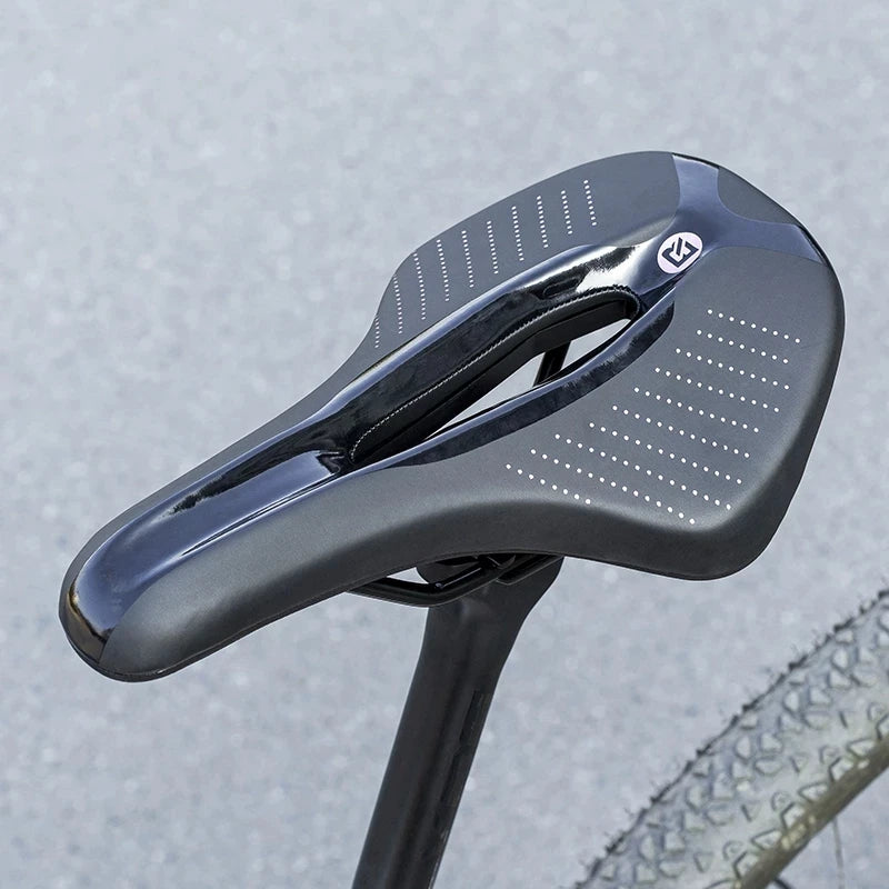 ROCKBROS Comfortable Bicycle Saddle Sports Style PU Waterproof Cushion-damping for MTB Road Cycling Simple Ventilation Function