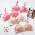 Plus Size Lingerie Women's Wireless Push up Bra Breathable Full Coverage Large Bra Size 40 Suitable for Obese Women