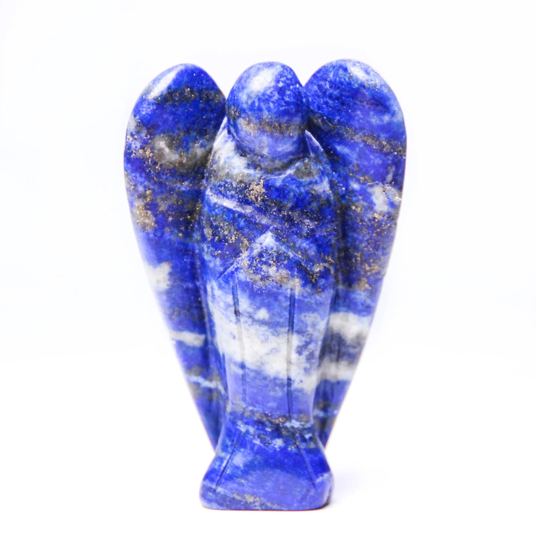 2026 Gemstone Lapis Lazuli Angel Statue Hand Carved Semi-Precious Craft 7.5 cm Crystal Angel for Decor Healing Reiki Crafts