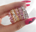 Gaby New Design 18k Gold Plated Diamond Ring Heart Zircon White Wedding Rings Jewelry Women Wholesale Body Jewelry