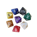 Single Polyhedral Dice Made of PMMA D8 1-8 Fingers 8 Faces Sided DICE
