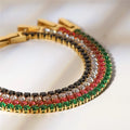 SP Fashion Jewelry Bracelets 14K Gold Stainless Steel Women Luxury Cubic Zirconia Bracelets for Girls