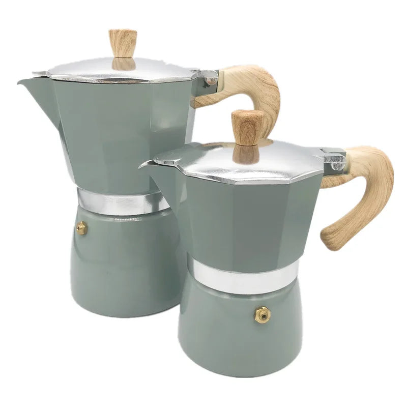 Factory Stock Direct-sale New Style Aluminum Colorful Moka Pot Domestic  Espressp Coffee Maker