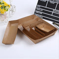 Disposable Recyclable Cardboard Craft Burger Box/Paper Meal Boat Tray Sushi Chewing Gum Potato Chips Embossing Matt Sugar