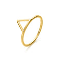 EManco Wholesale Dainty Triangle Design Rings for Women Stainless Steel 14K Gold Plated Jewelry