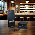 AT PACK-ROASTERS Branded Coffee Bags 250g 500g 1KG Eco-Friendly Coffee Packages Flat Bottom Coffee Packaging Kaffee With Valve