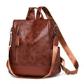 Wholesale Small Best College Brown Business logo Sports Travel Luxury Women Anti Theft Backpack High Quality Pu Leather