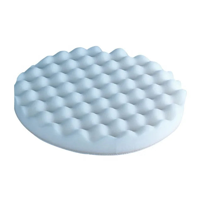 7''  180mm White Cutting  Buffing Pads Microfiber Pad Waffle Buffing Pads  for Compounding Polish and Waxing