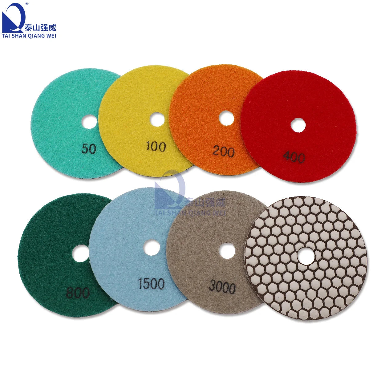 125mm 5 Inch Diamond Dry Polishing Pads Flexible Resin Bond Buffing Disc Fast High Shine Grinding Disc for Marble Concrete Floor