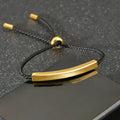 2022 Wholesale Fashion New Styles Jewelry Custom Stainless Steel 18K Gold Plated Adjustable Engraved Rope Bracelets
