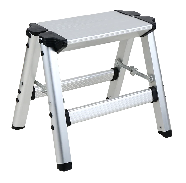 Folding 1 Step Stool Aluminum Ladder Portable Modern Design for Living Room Kitchen Home & RV Use
