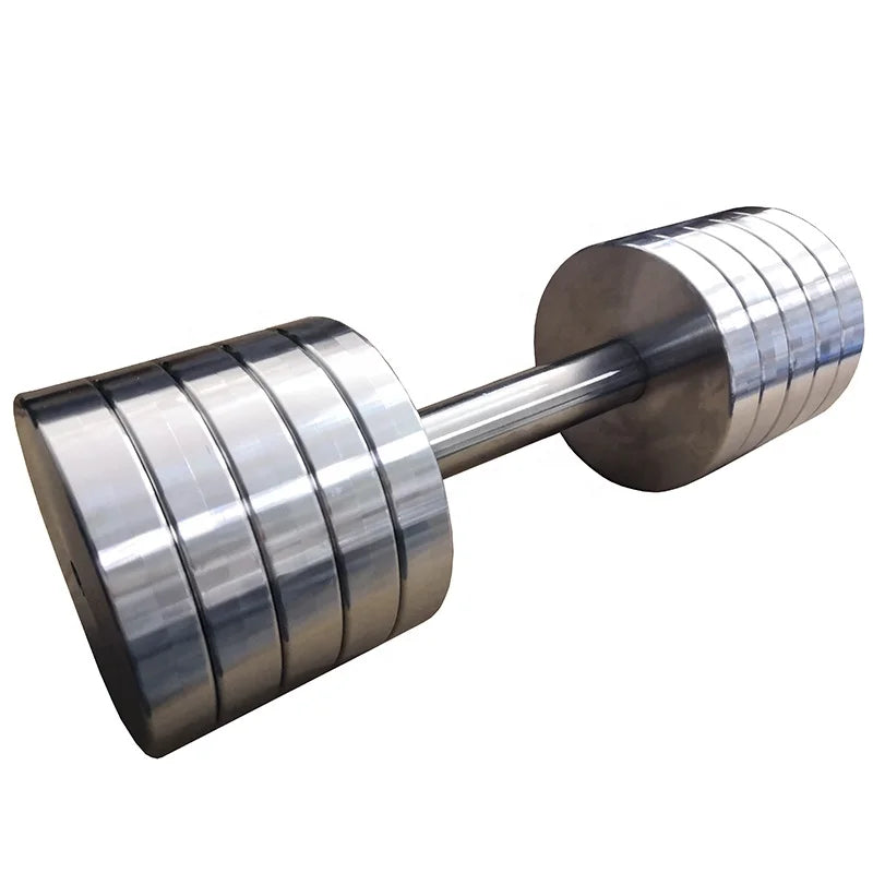 Adjustable 304 Stainless Steel Silver Dumbbell for Commercial & Home Use Customizable