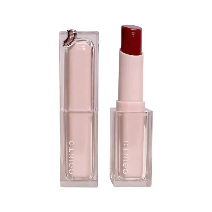 LEEINTO Peach Good Self Custard Lipstick Nourishing Lipgloss Moisturizing Mirror Water Light Jelly Color Lasting Toot Lipstick