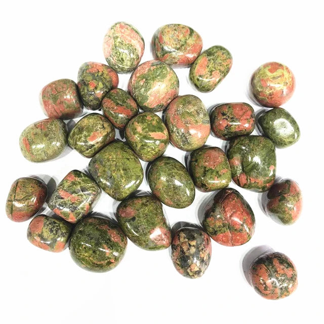 Natural quartz polished Reiki chakra stones unakite tumbled stones healing crystals for Aquarium decoration