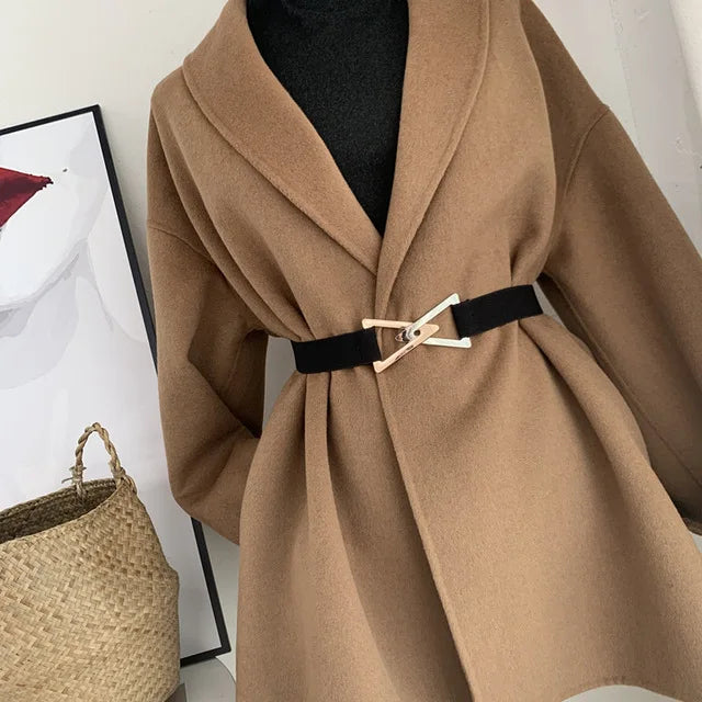 Spot Wholesale Triangle Buckle Belt Waist Seal Simple Fashion Versatile Belt Female Elastic Waist Slimming Belt