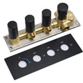 Brass Thermostatic Shower Valve 3-Function Control Diverter Matte Black Shower Kits Easy Installation for Hotel Use Modern