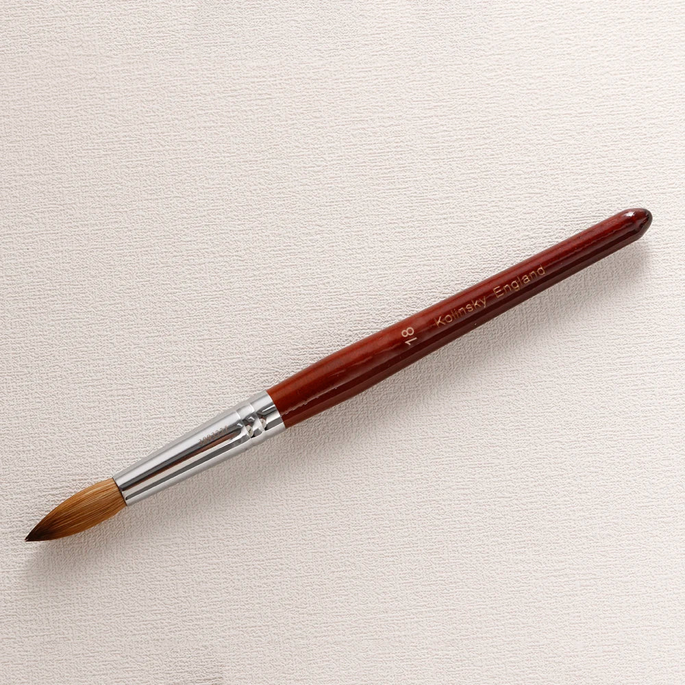 Premium Quality Acrylic Nail Brush 100% Kolinsky Professional Wooden Handle Pure Kolinsky Sable Hair #12 -#20 Nail Acrylic Brush
