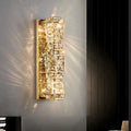 Modern Gold LED Interior Wall Lamp for Bedroom Bedside Home Corridor Luxury Crystal Sconce Wall Lights