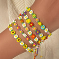 Go2boho Boho Style Miyuki Beaded Bracelet Set Adjustable Handmade Jewelry for Women Girls Summer Party Gift Card