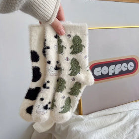 Low Moq Custom Woman Sleeping Socks Print Novelty Socks Men Women Socks