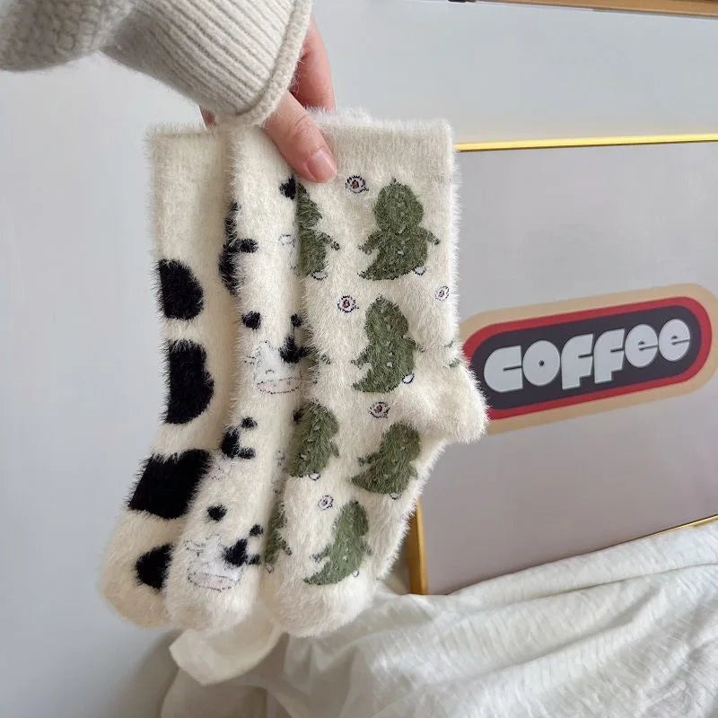 Low Moq Custom Woman Sleeping Socks Print Novelty Socks Men Women Socks