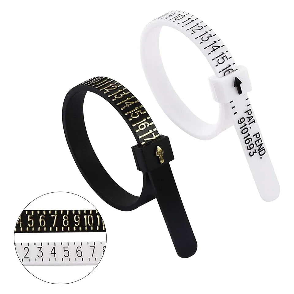 Ring Sizer Measuring Tool Reusable Finger Size Gauge Jewelry Sizing Tool US/UK/EU Plastic Ring Sizer