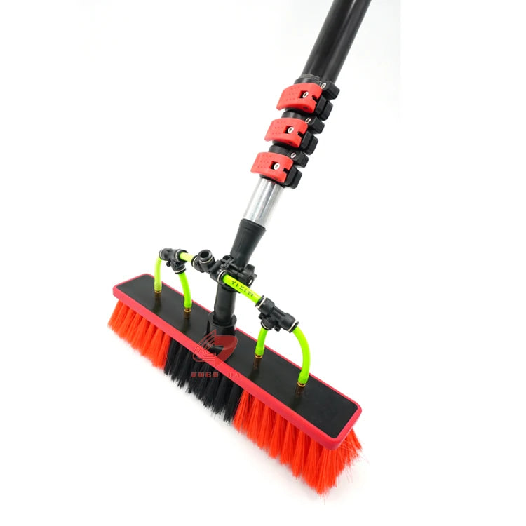 Lightweight Telescopic Pole with Durable Brush Head Ideal for Solar Panel Cleaning Easy Extension for High Reach
