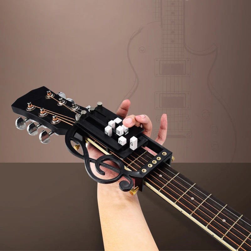Guitar Attachment Guitar Beginner Tool One Key Chord Assisted Learning Tools Guitar Accessary for Adults Kids Trainer Beginnr