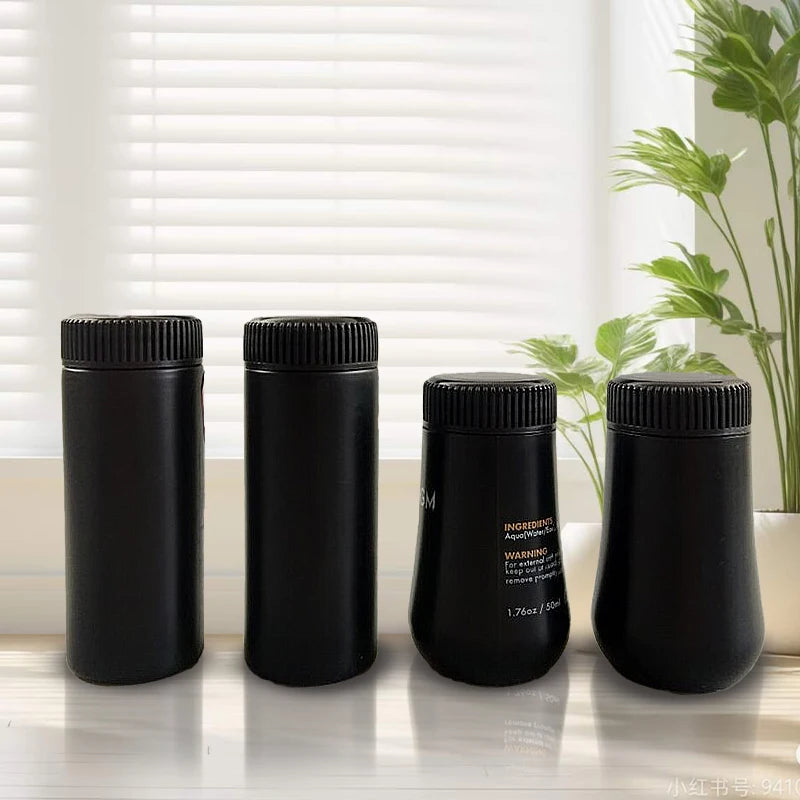 Customizable 10g Black Mini Loose Powder Containers Empty Cosmetic Plastic Talcum Powder Bottle for Shampoo Spray Bottle Use