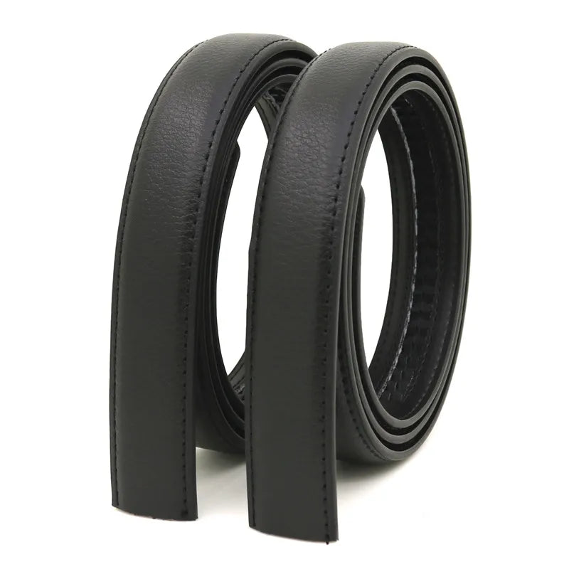 2.3CM Genuine Leather Belt Strap Women's Automatic Buckle Belt Without Buckles Ratchet Belt YiWu LQbelt Factory