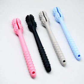 Home Use Food Grade Silicone Round Head Long Handle Eco-Friendly Handheld Massage Hammer Back Massager