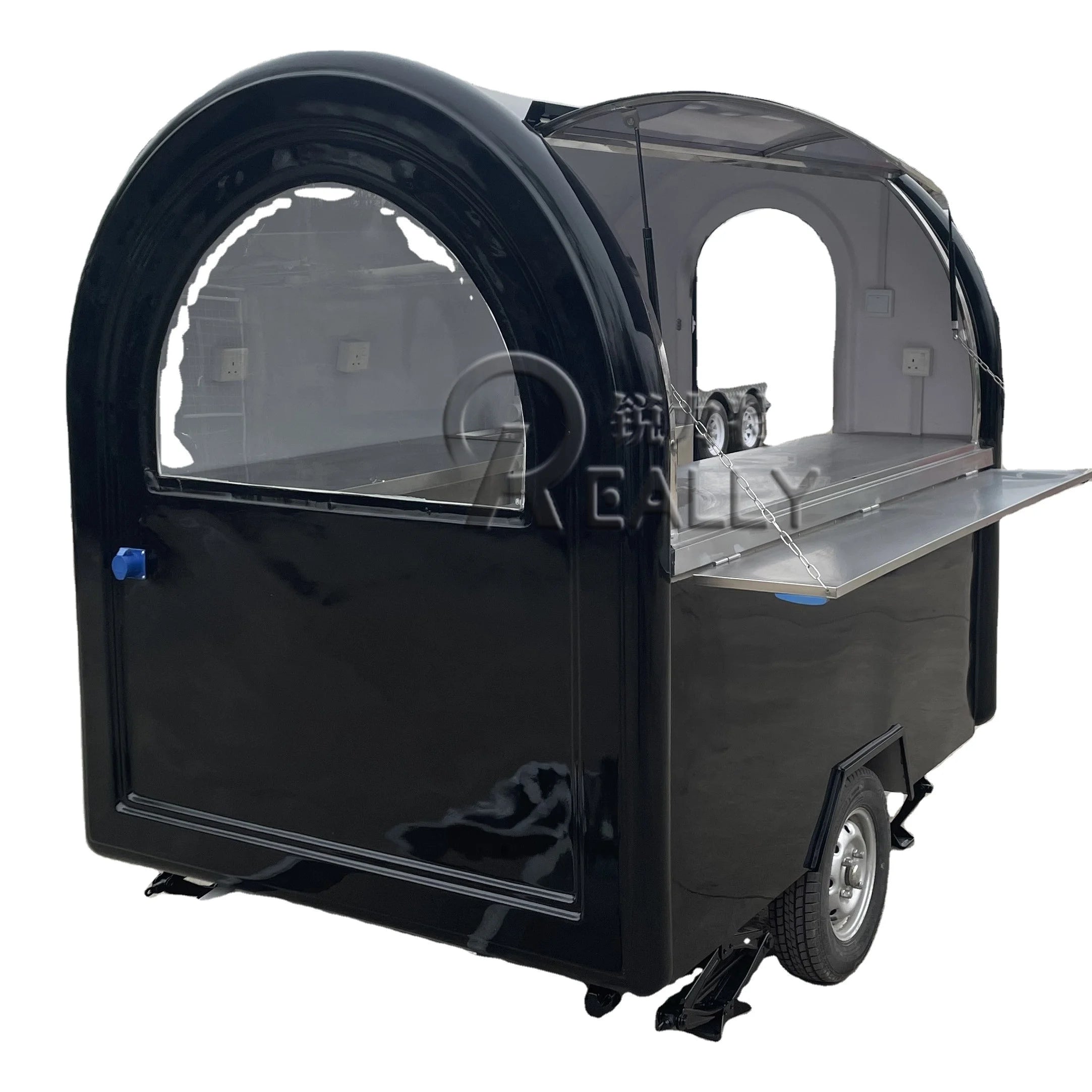 2025 Support Custom Modern Mobile Fiberglass Food Cart Deep Fryer Catering Ice Food Truck Van Trailer for Sale