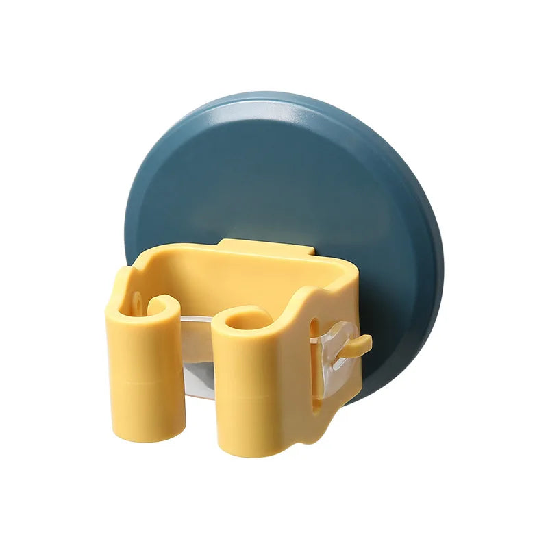HelloWorld Mop Hook Free Punching Bathroom Wall Hanging Strong Broom Hanging Mop Clip Broom Holder Mop Storage Rack