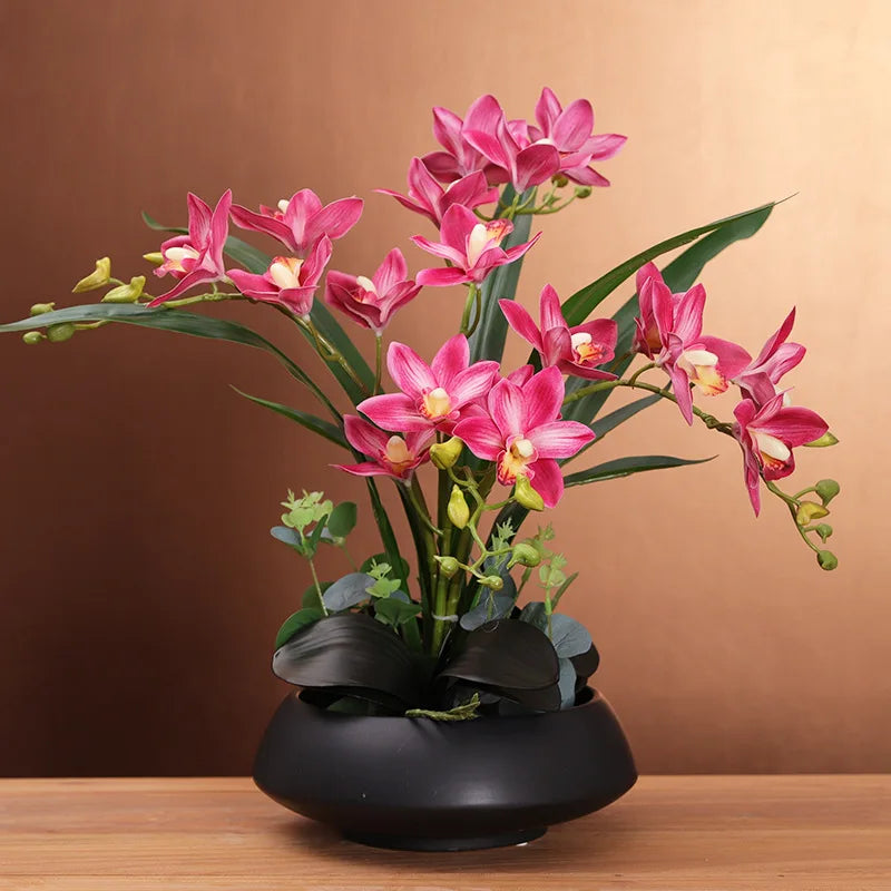 High-grade Artificial Real Touch Orchids  for Living Room  Flower Arrangement Centerpieces Decoration