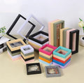 Suspension Box PE Transparent Film Anti Oxidation Packaging Box Rectangular Necklace Bracelet Pendant Ring Display Box