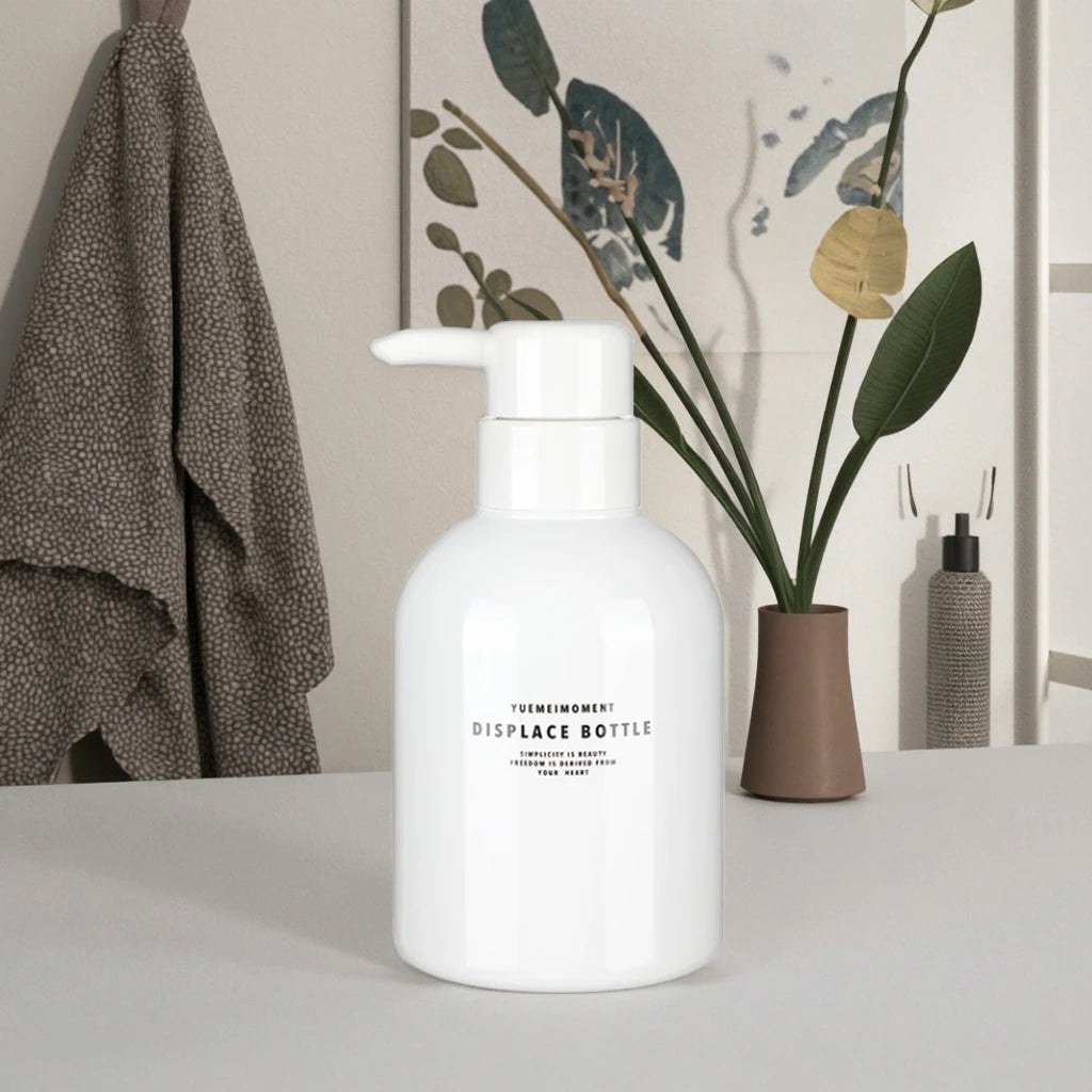 300ML 500ML Matt White Container Empty Lotion Cream Bottle with Press Pump Lid for Body Care & Shampoo Products