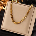Nabest Stainless Steel Riangle Beads Stand Necklace Women Jewelry Waterproof Gold Plated Geometric Clavicle Choker