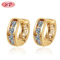 Custom Cheap Jewelry Manufacture Supplies Delicate Cubic Zirconia Mini Ear huggies Earrings for Women