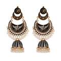 Ethnic Vintage Women's Geometric Turkish Jhumka Earrings for Indian Jewelry Gold Color Tassel Dangling Earring