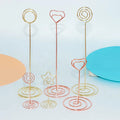 Wholesale Iron Rose Card Stand Cake Shaped Table Number Holder with Free Screen Design for Parties and Weddings