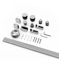 Stainless Steel 304 Shower Sliding Door System Accessories Hardware Set for Frameless Bathroom Glass Door